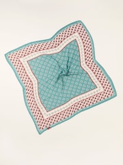 FatFace Blue Geometric Hair Scarf - Image 2 of 2