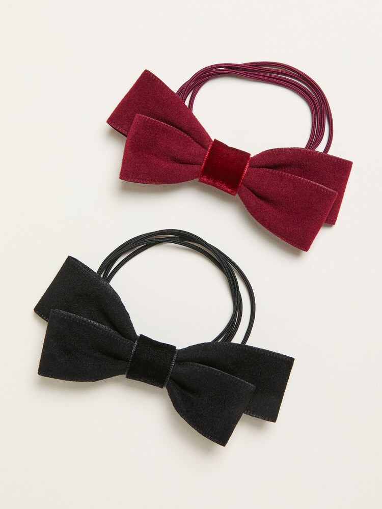 FatFace Multi 2 Pack Bow Hair Ties - Image 1 of 2 FatFace Multi 2 Pack Bow Hair Ties - Image 1 of 2