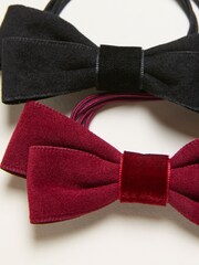 FatFace Multi 2 Pack Bow Hair Ties - Image 2 of 2