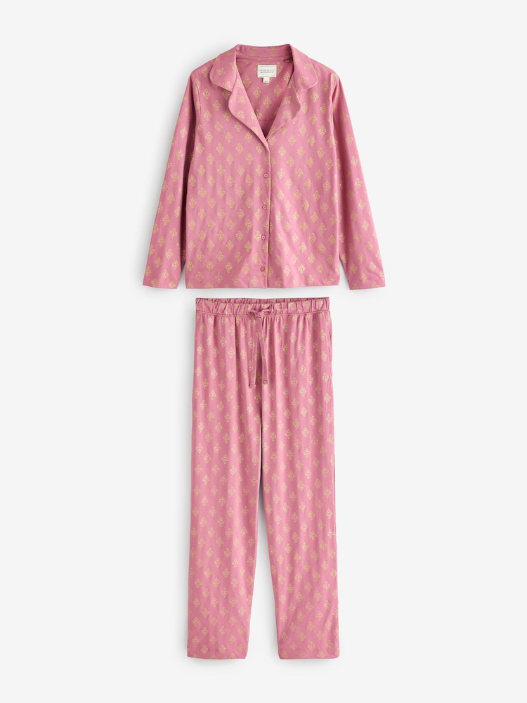Pink 100% Cotton Gillian Pyjamas - Image 1 of 3