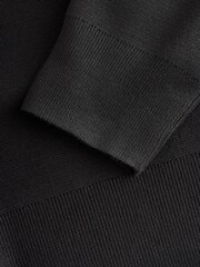Preto - Slim Fit Quarter Zip Neck Jumper - Imagem 4 de 4