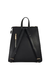 Dune London Black Dartmouth Double Zip Smart Backpack - Image 2 of 5