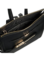 Dune London Black Dartmouth Double Zip Smart Backpack - Image 3 of 5