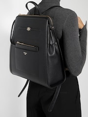 Dune London Black Dartmouth Double Zip Smart Backpack - Image 5 of 5
