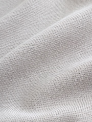 Ice Grey Plain Slim Fit Quarter Zip Neck Jumper - Image 3 of 7