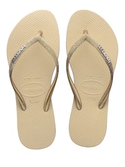 Havaianas Gold Slim Sparkle Sandals - Image 1 of 10