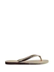 Havaianas Gold Slim Sparkle Sandals - Image 3 of 10