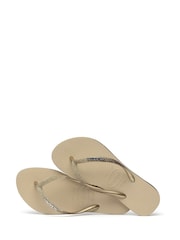 Havaianas Gold Slim Sparkle Sandals - Image 4 of 10