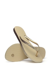 Havaianas Gold Slim Sparkle Sandals - Image 5 of 10