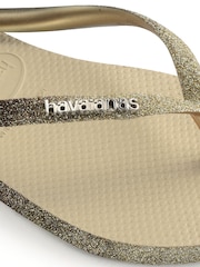 Havaianas Gold Slim Sparkle Sandals - Image 6 of 10