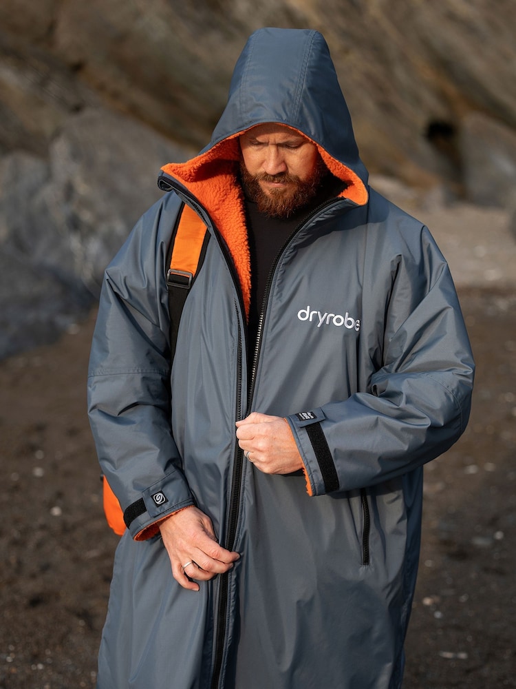 dryrobe Grey Advance Kids Long Sleeve Changing Robe - Image 2 of 3