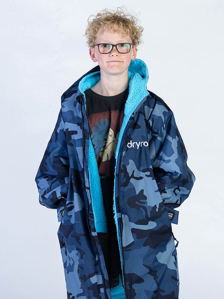dryrobe Blue Advance Kids Long Sleeve Changing Robe - Image 4 of 11