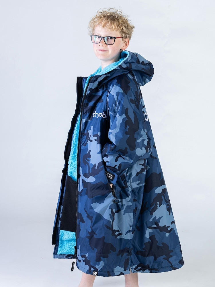 dryrobe Blue Advance Kids Long Sleeve Changing Robe - Image 5 of 11