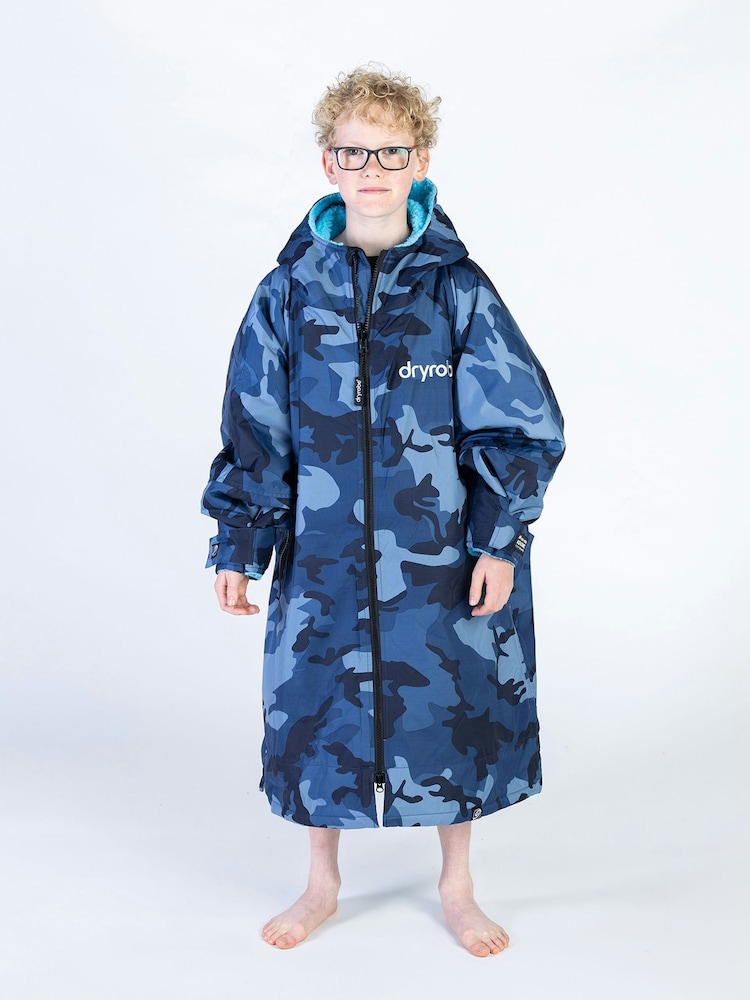 dryrobe Blue Advance Kids Long Sleeve Changing Robe - Image 6 of 11