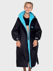 dryrobe Black Advance Kids Long Sleeve Changing Robe - Image 1 of 5