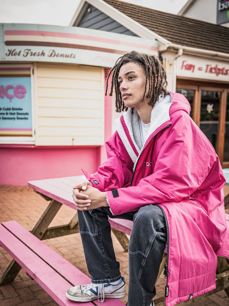 dryrobe Pink Advance Adult Long Sleeve Changing Robe - Image 3 of 13