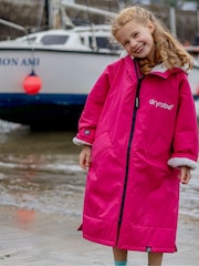 dryrobe Pink Advance Kids Long Sleeve Changing Robe - Image 1 of 3