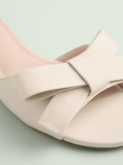 Bone Leather Tabitha Simmons x Next Mae Open Toe Bow Mule Sandals - Image 5 of 5