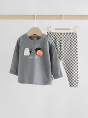 Schwarz/Weiß/Figur - Baby Halloween Top/Leggings Set (0mths-2yrs) - Bild 3 von 13