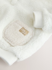 Cream Borg Hooded Sweat and Jogger Baby Set (0mths-2yrs) - Image 4 of 6