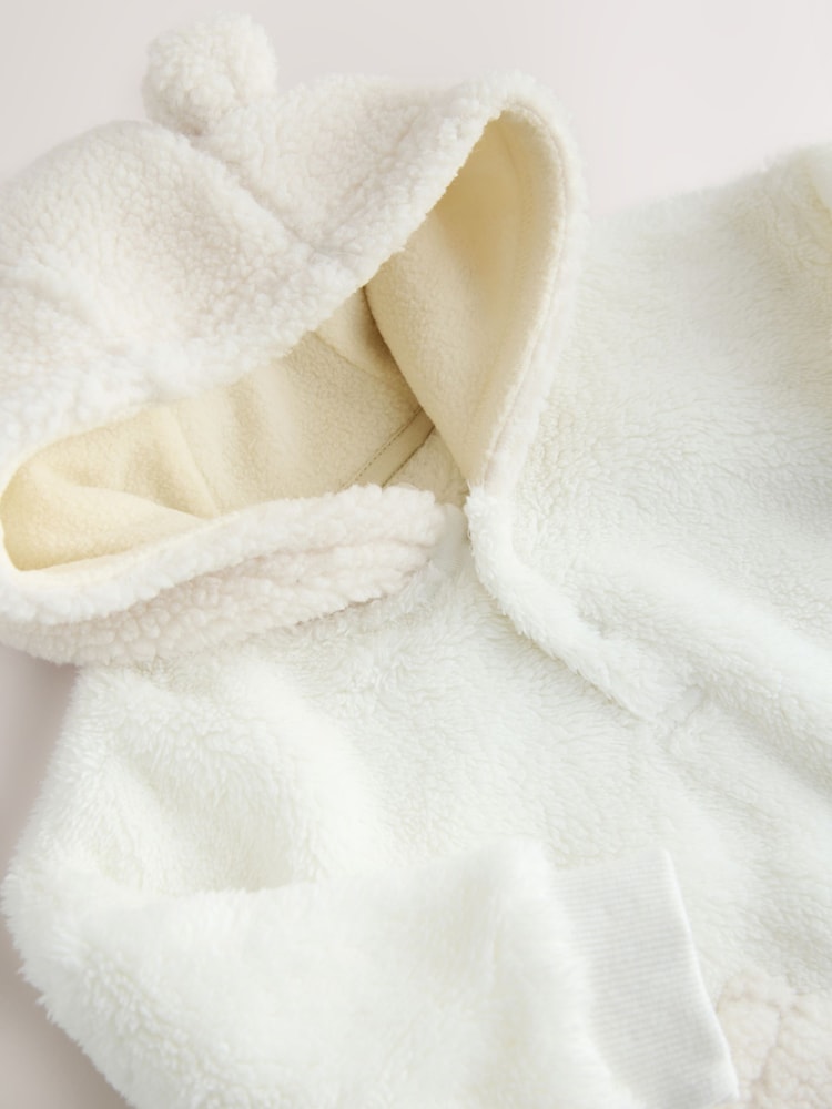 Cream Borg Hooded Sweat and Jogger Baby Set (0mths-2yrs) - Image 6 of 6 Cream Borg Hooded Sweat and Jogger Baby Set (0mths-2yrs) - Image 6 of 6