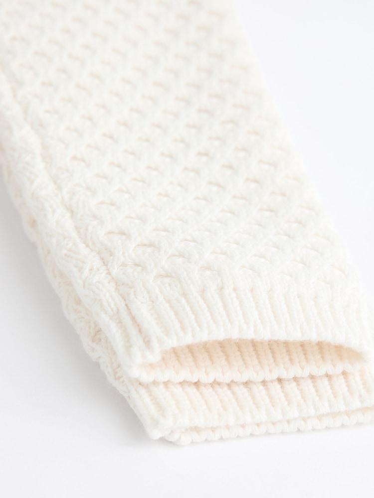 White Baby 100% Cotton Knitted Jumper and Trousers Set (0-18mths) - Image 12 of 12