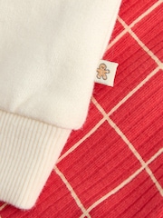 Red Graphic Print Delicate All Over Printed Christmas Baby Sweat and Jogger Set (0mths-2yrs) - Image 4 of 6