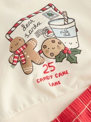 Red Graphic Print Delicate All Over Printed Christmas Baby Sweat and Jogger Set (0mths-2yrs) - Image 6 of 6
