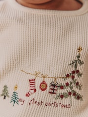 Cream Christmas Baby T-Shirt and Legging Set (0-18mths) - Image 5 of 6