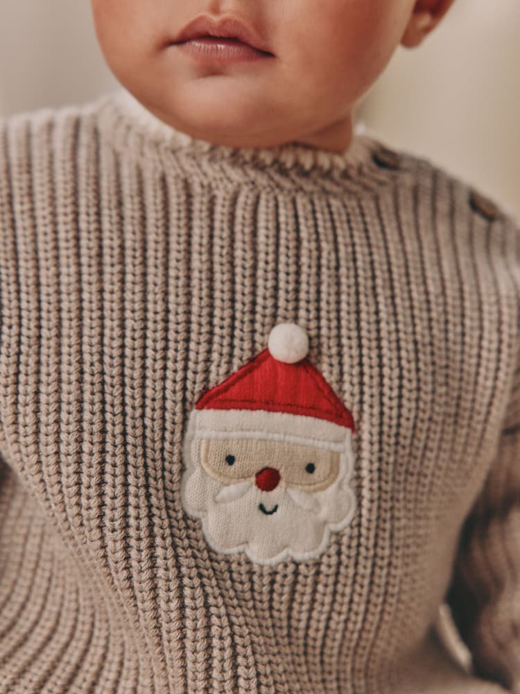 Knitted Santa Christmas Baby Jumper and Legging Set (0mths-2yrs) - Image 2 of 3 Knitted Santa Christmas Baby Jumper and Legging Set (0mths-2yrs) - Image 2 of 3