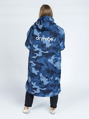 Синий - Халат для переодевания с длинными рукавами для взрослых dryrobe Advance - Изображение 5 из 13