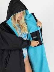 Черный - Халат для переодевания с длинными рукавами для взрослых dryrobe Advance - Изображение 9 из 14