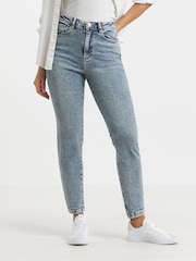 Simply Be Blue Slim Mom Jeans - Image 5 of 6