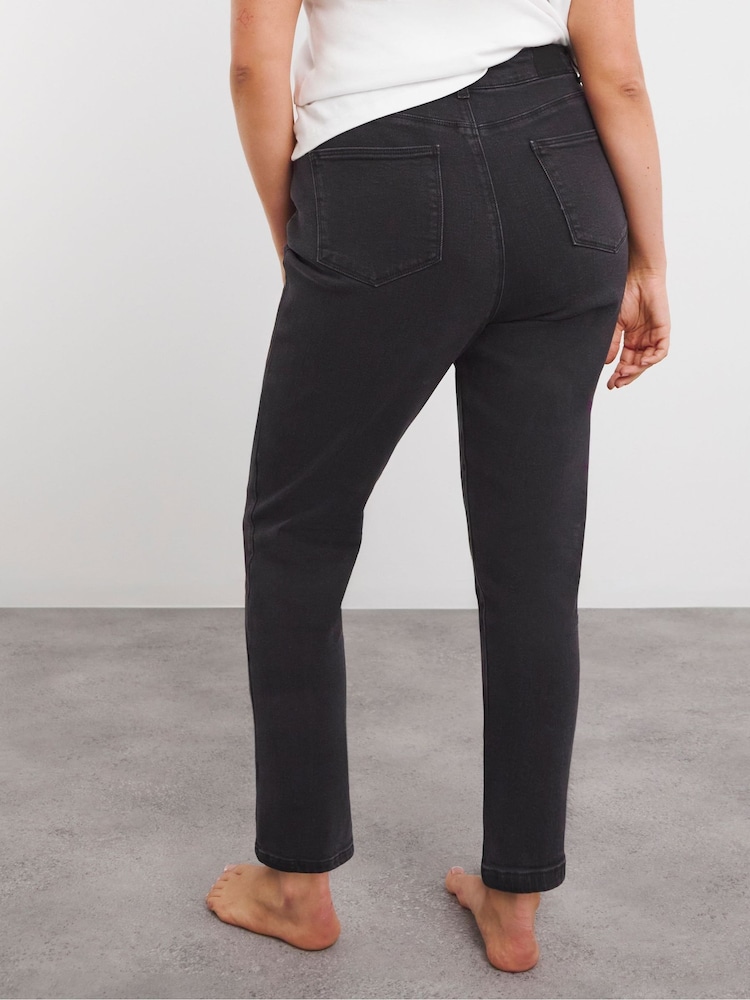 Simply Be Black Slim Mom Jeans - Image 3 of 4