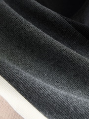 Black/Stone Regular Fit Colourblock Stripe Crew Neck Jumper - Image 6 of 7