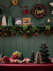 Red/Green Pre Lit Christmas Garland - Image 1 of 7