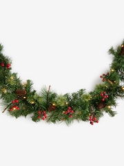 Red/Green Pre Lit Christmas Garland - Image 5 of 7