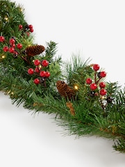 Red/Green Pre Lit Christmas Garland - Image 7 of 7