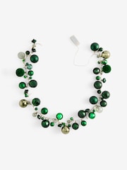 Green Lit Bauble Christmas Garland - Image 4 of 7