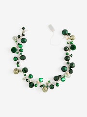 Green Lit Bauble Christmas Garland - Image 5 of 7