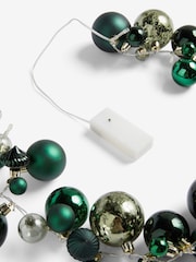 Green Lit Bauble Christmas Garland - Image 7 of 7