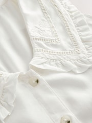 Cream Oversized Sleeveless Peter Pan Collar Blouse - Image 8 of 8