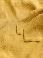 Ochre Yellow Sleeveless Jacquard Asymmetric Tie Shoulder Top - Image 7 of 7