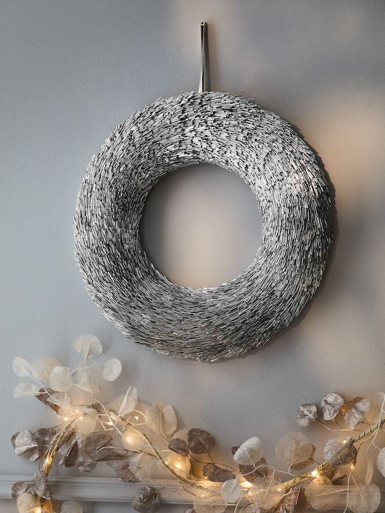 Silver Chic Christmas Wreath - Image 1 of 3 Silver Chic Christmas Wreath - Image 1 of 3