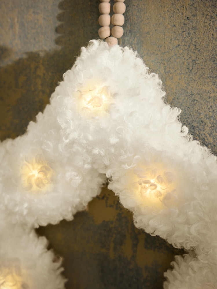 Natural Borg Light Up Star Wreath - Image 2 of 3