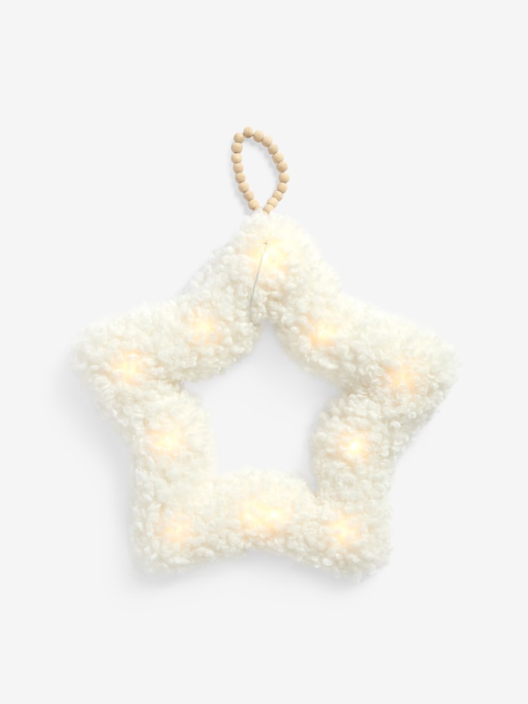Natural Borg Light Up Star Wreath - Image 3 of 3