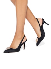 Cromo preto - KG Kurt Geiger Belgravia Sling Back Heels - Imagem 1 de 1