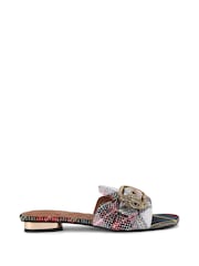 Kurt Geiger London Pink Mayfair Flat Sandal Shoes - Image 2 of 5