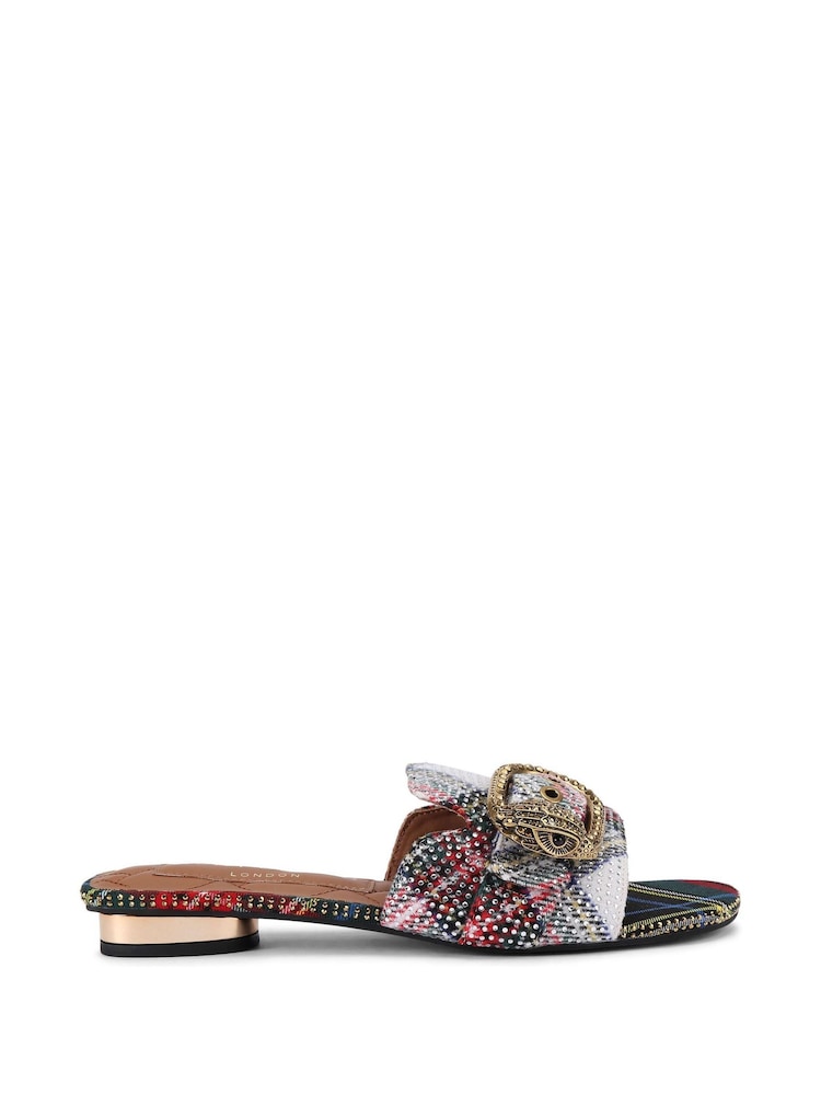 Kurt Geiger London Pink Mayfair Flat Sandal Shoes - Image 2 of 5