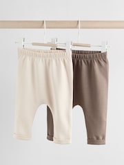 Neutral Bear Baby 100% Cotton Leggings 2 Pack (0mths-2yrs) - Image 1 of 12